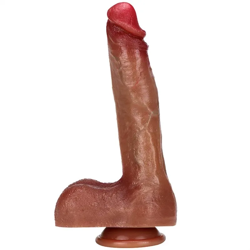 10 IN Large Real Skin Soft Silicone Dildo 2 10 IN Large Real Skin Soft Silicone Dildo 2