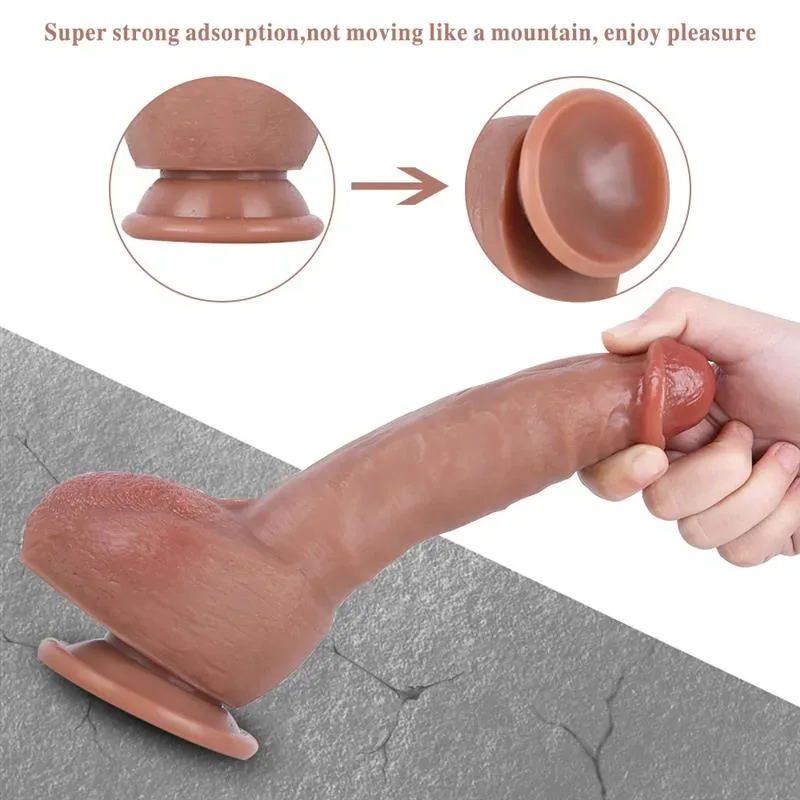 8 IN Big Balls Real Skin Feeling Silicone Dildo 4 8 IN Big Balls Real Skin Feeling Silicone Dildo 4