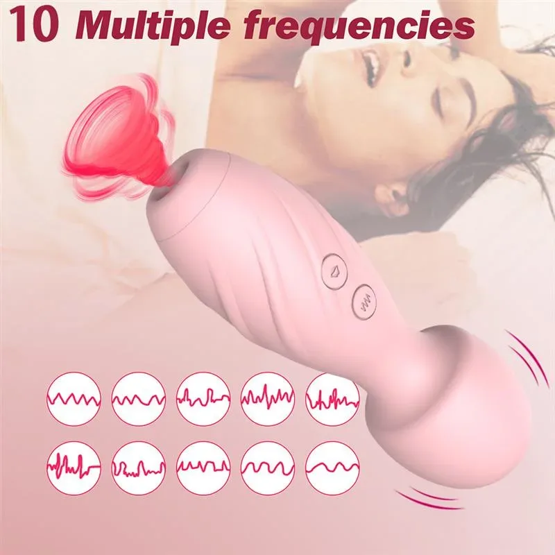 USB Charging 10 Sucking and Vibration Wand Massager 2 USB Charging 10 Sucking and Vibration Wand Massager 2