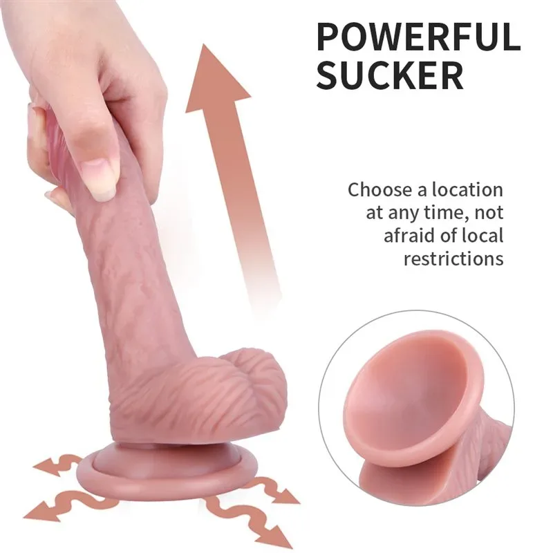 6 IN Mini Real Skin Feel Dildo for Starter 4 6 IN Mini Real Skin Feel Dildo for Starter 4