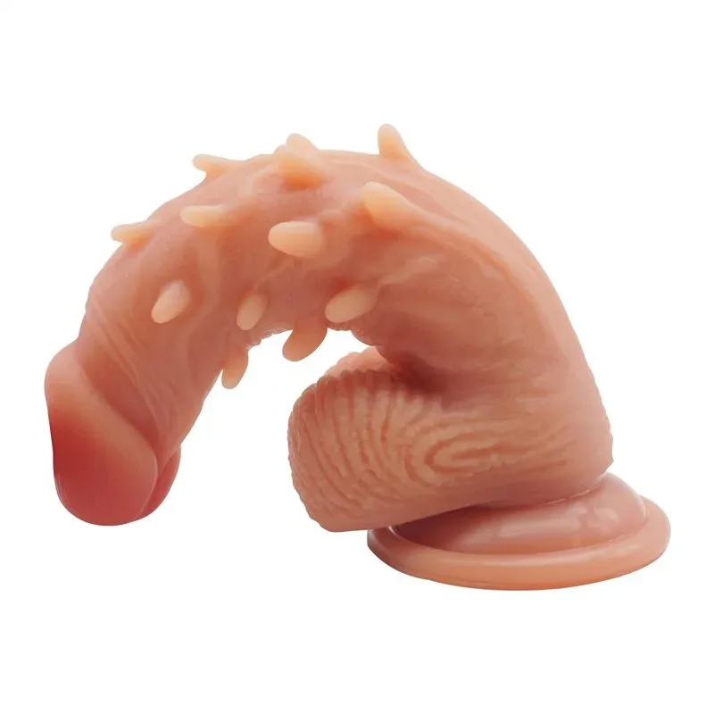 8 IN Dual Density Silicone Barbed Real Penis Dildo 4 8 IN Dual Density Silicone Barbed Real Penis Dildo 4