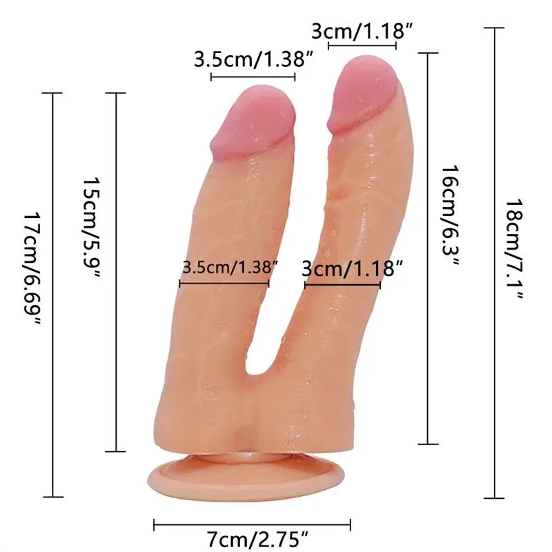 7 IN Suction Cup Double Headed Dildo Strap On Kits 2 7 IN Suction Cup Double Headed Dildo Strap On Kits 2