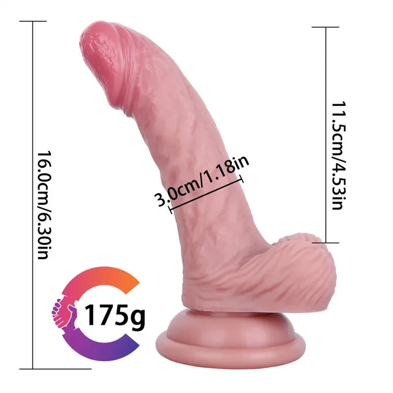 6 IN Mini Real Skin Feel Dildo for Starter 1 6 IN Mini Real Skin Feel Dildo for Starter 1