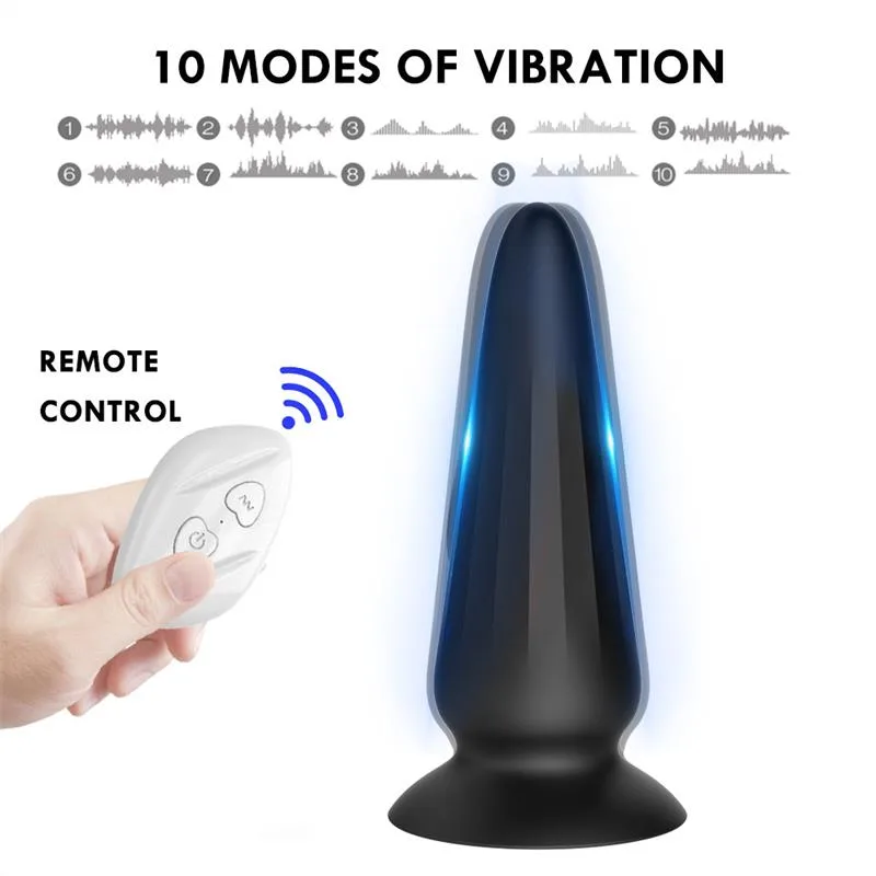 Remote Control Tapered Anal Vibrator Butt Plug 1 Remote Control Tapered Anal Vibrator Butt Plug 1