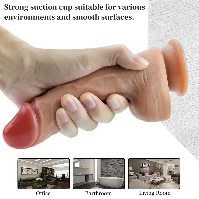 7.5 IN Real Looking Silicone Dildo for Beginner 5 7.5 IN Real Looking Silicone Dildo for Beginner 5