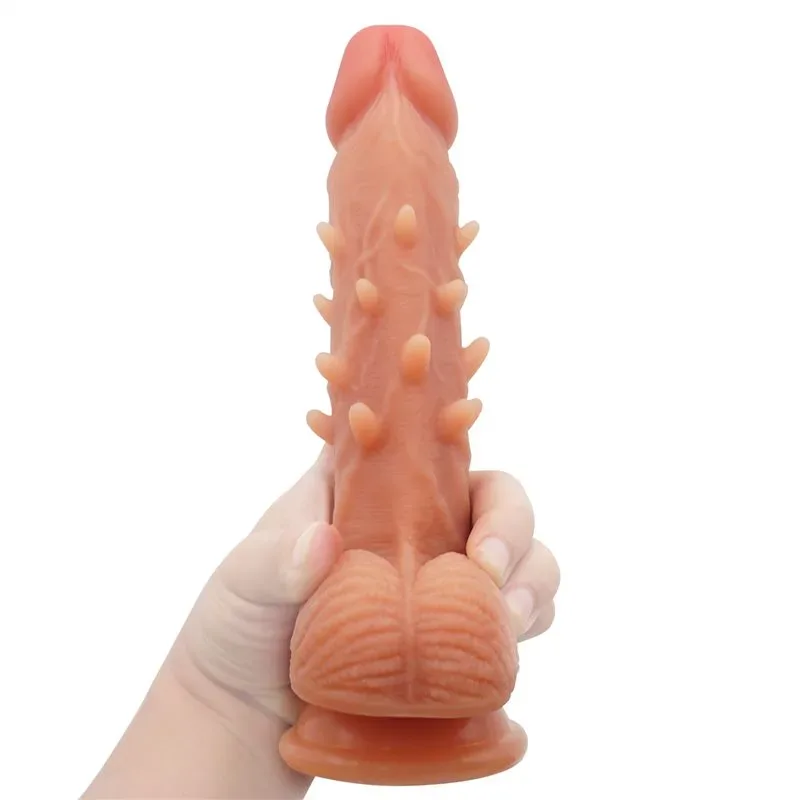 8 IN Dual Density Silicone Barbed Real Penis Dildo 3 8 IN Dual Density Silicone Barbed Real Penis Dildo 3
