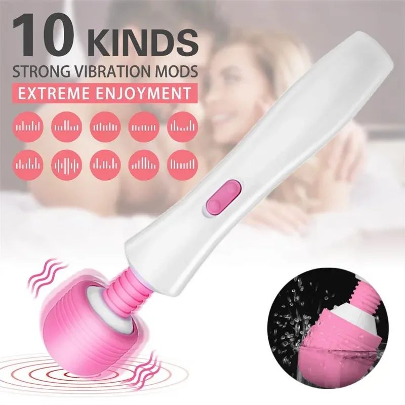 10 Strong Vibration Flexible Magic Wand Massager 1 10 Strong Vibration Flexible Magic Wand Massager 1