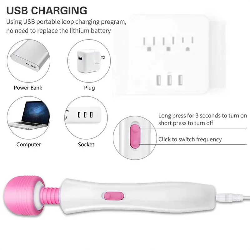 10 Strong Vibration Flexible Magic Wand Massager 3 10 Strong Vibration Flexible Magic Wand Massager 3
