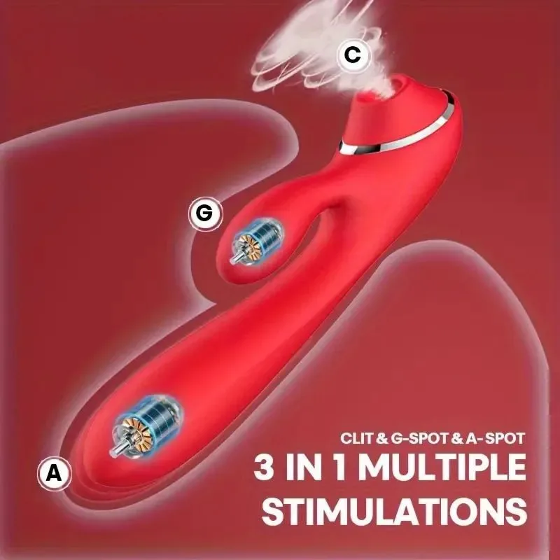 Rechargeable 3 In 1 Sucking Vibrator Dildo 1 Rechargeable 3 In 1 Sucking Vibrator Dildo 1