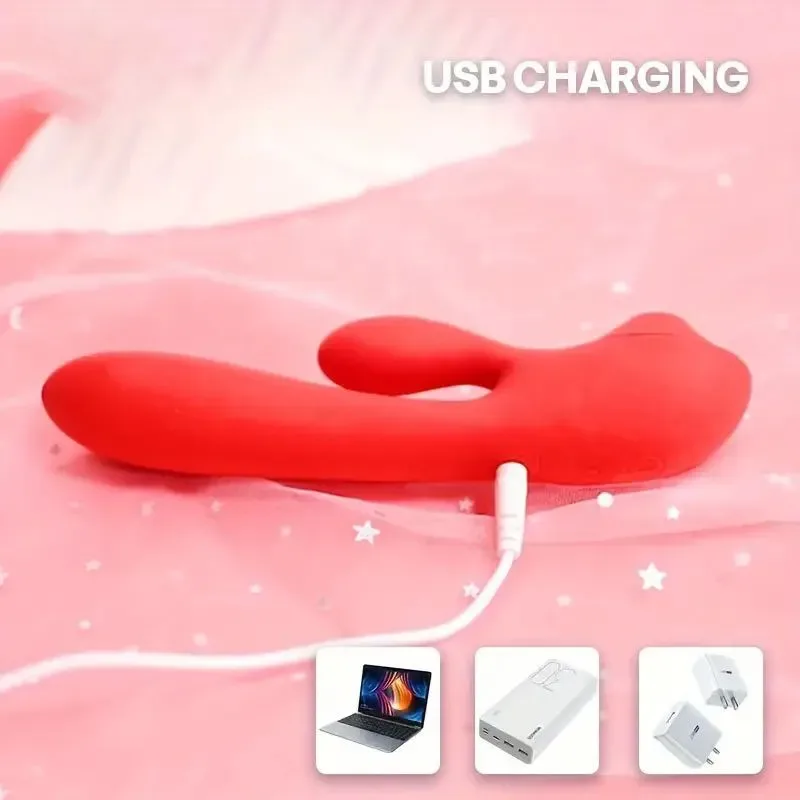 Rechargeable 3 In 1 Sucking Vibrator Dildo 5 Rechargeable 3 In 1 Sucking Vibrator Dildo 5