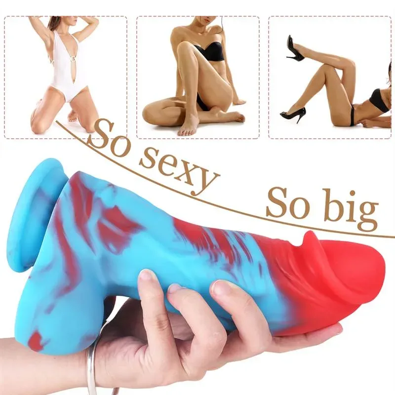 8.5 IN Rideable Colored Thick Girth Silicone Dildo 4 8.5 IN Rideable Colored Thick Girth Silicone Dildo 4