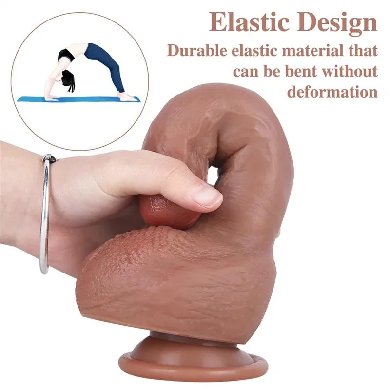 8 IN Big Balls Real Skin Feeling Silicone Dildo 3 8 IN Big Balls Real Skin Feeling Silicone Dildo 3