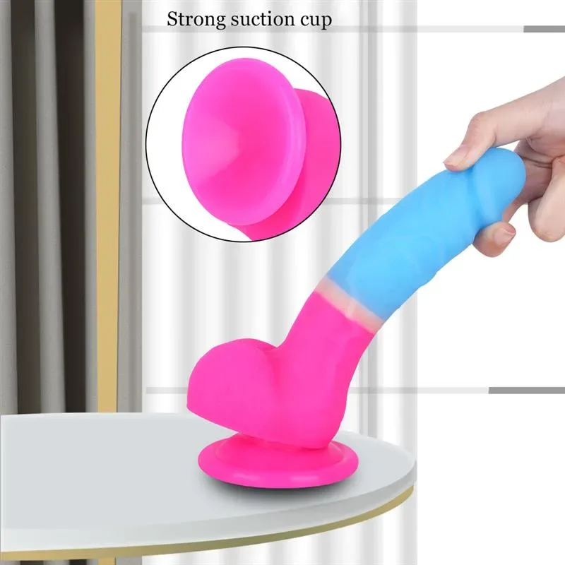 7.5 IN Colors Silicone Dildo Lesbian Strap On Harness Kit 6 7.5 IN Colors Silicone Dildo Lesbian Strap On Harness Kit 6