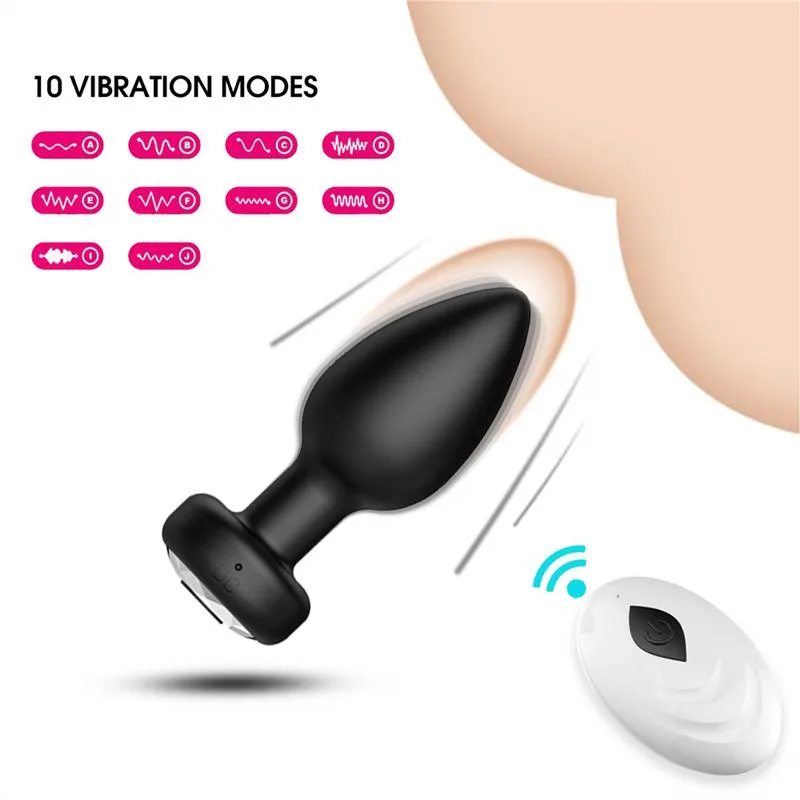 10 Vibration Remote Control Tapered Anal Plug 1 10 Vibration Remote Control Tapered Anal Plug 1