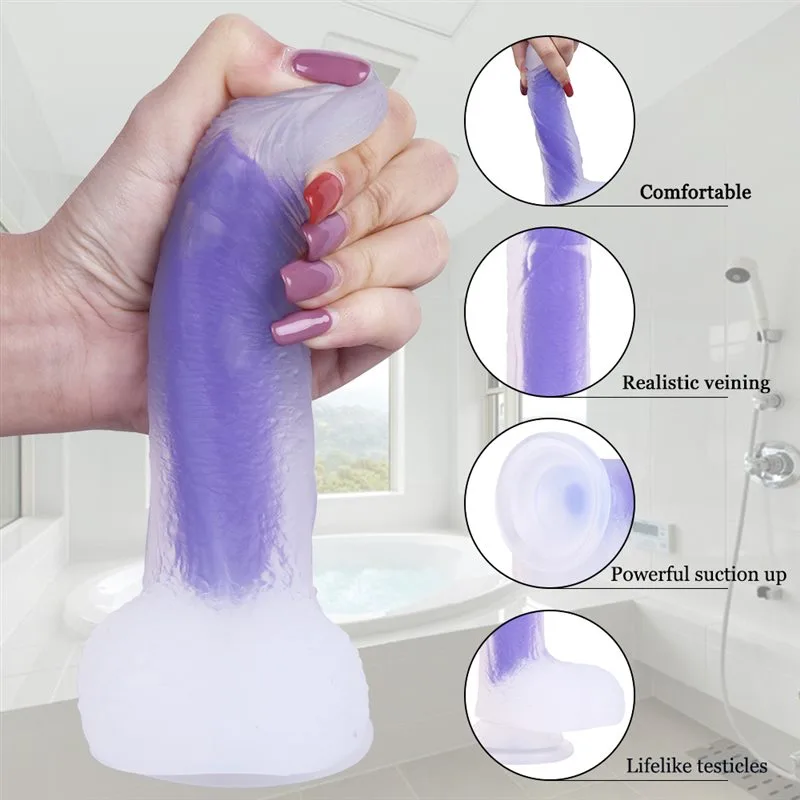 7 IN Small Starter Silicone Luminous Dildo 4 7 IN Small Starter Silicone Luminous Dildo 4