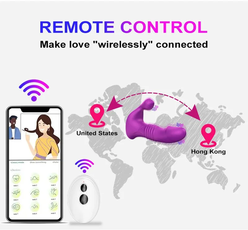 App Control Double Stimulation Thrusting Vibrator 4 App Control Double Stimulation Thrusting Vibrator 4