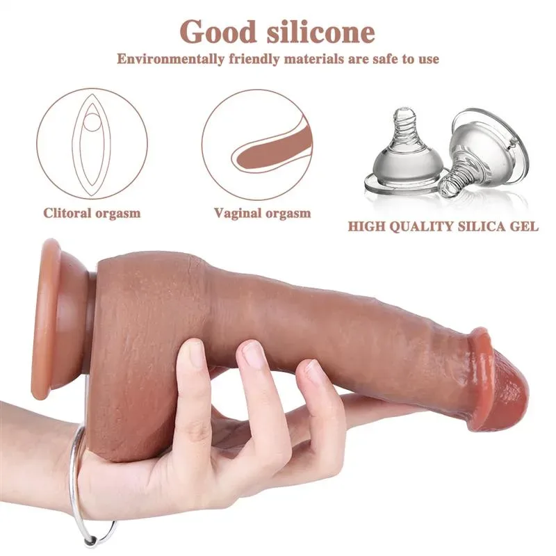 8 IN Big Balls Real Skin Feeling Silicone Dildo 2 8 IN Big Balls Real Skin Feeling Silicone Dildo 2