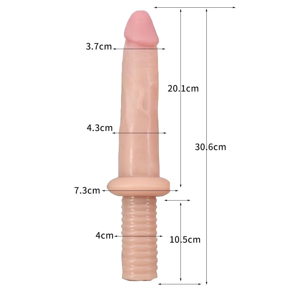 11.5 IN Realistic Flesh PVC Dildo with Handle 1 11.5 IN Realistic Flesh PVC Dildo with Handle 1