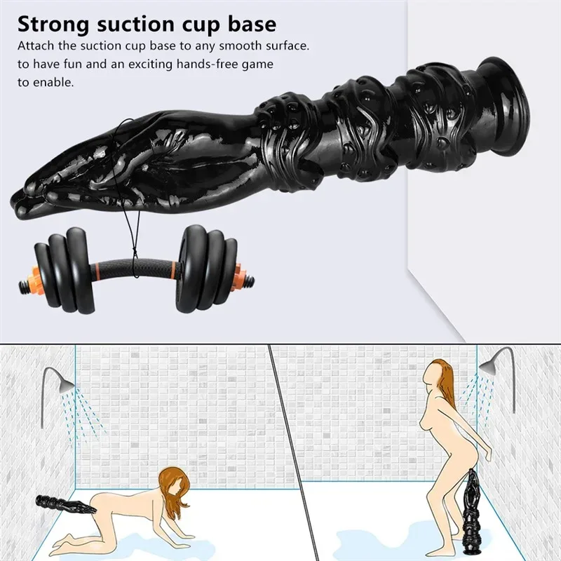 14 IN Huge Black Hand Dildo PVC Palm Anal Plug 5 14 IN Huge Black Hand Dildo PVC Palm Anal Plug 5