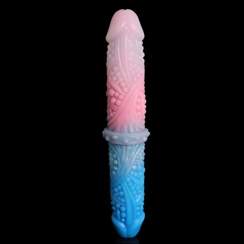 10.5 IN Flexible Beaded Double Penetration Dildo 1 10.5 IN Flexible Beaded Double Penetration Dildo 1