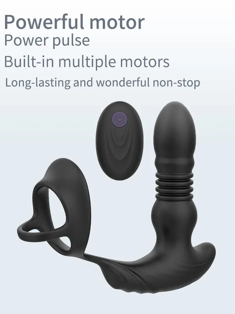 Vibrating and Thrusting Anal Vibrator Prostate Massager for Men 2 Vibrating and Thrusting Anal Vibrator Prostate Massager for Men 2