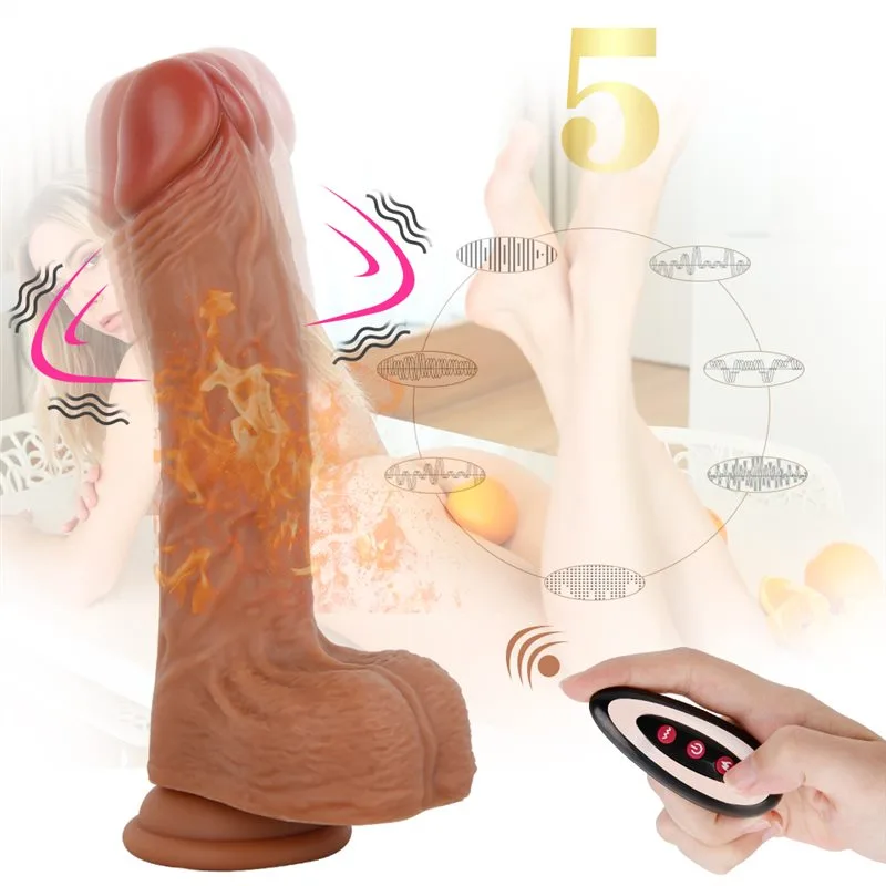 8.5 IN Rechargeable Heated Dildo Realistic Silicone Vibrating Cock 1 8.5 IN Rechargeable Heated Dildo Realistic Silicone Vibrating Cock 1