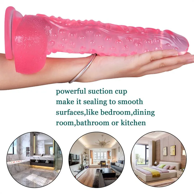 10.5 IN Large Beaded PVC Dildo 6 10.5 IN Large Beaded PVC Dildo 6