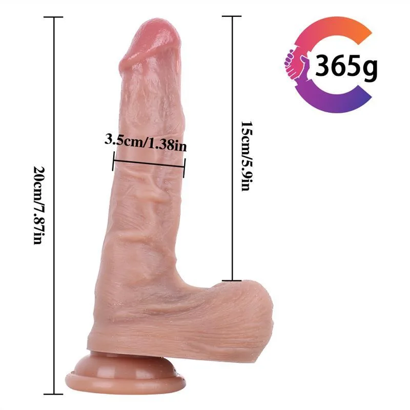 7.5 IN Life Size Lifelike Soft Silicone Dildo 1 7.5 IN Life Size Lifelike Soft Silicone Dildo 1