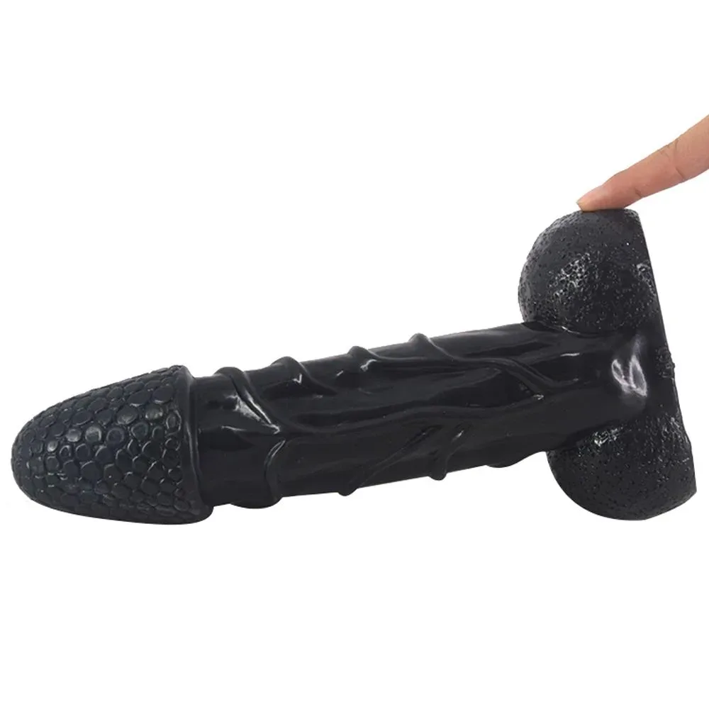 10 IN Exotic PVC Dildo Long Black Alien Cock 6 10 IN Exotic PVC Dildo Long Black Alien Cock 6