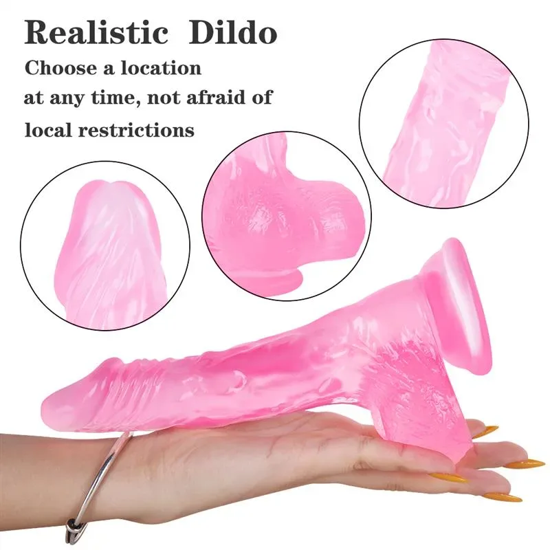 7.5 IN Thin Pink PVC Dildo Strap On Harness Set 4 7.5 IN Thin Pink PVC Dildo Strap On Harness Set 4