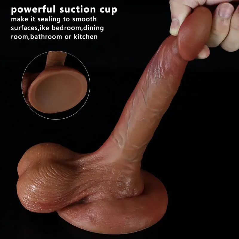 6.5/7.5 IN Big Suction Cup Super Soft Silicone Realistic Dildo 5 6.5/7.5 IN Big Suction Cup Super Soft Silicone Realistic Dildo 5