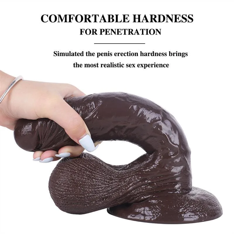 9.5 IN Large Realistic PVC Dildo with Big Balls 4 9.5 IN Large Realistic PVC Dildo with Big Balls 4