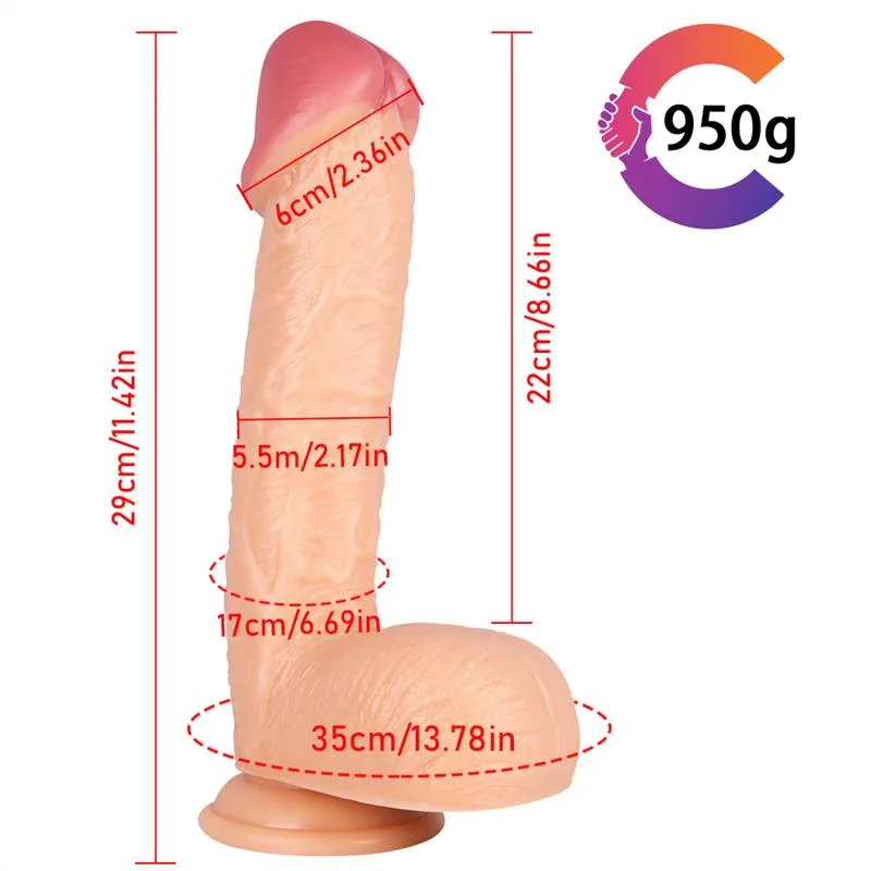 11.5 IN Big Mushroom Head Realistic PVC Dildo 1 11.5 IN Big Mushroom Head Realistic PVC Dildo 1