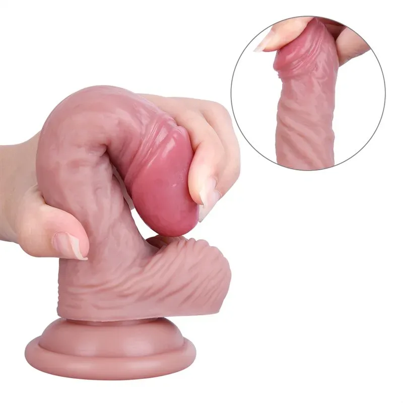 6 IN Mini Real Skin Feel Dildo for Starter 3 6 IN Mini Real Skin Feel Dildo for Starter 3