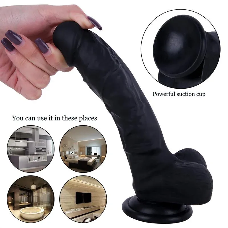 7.5 IN Black PVC Dildo Strap On Harness Set 4 7.5 IN Black PVC Dildo Strap On Harness Set 4