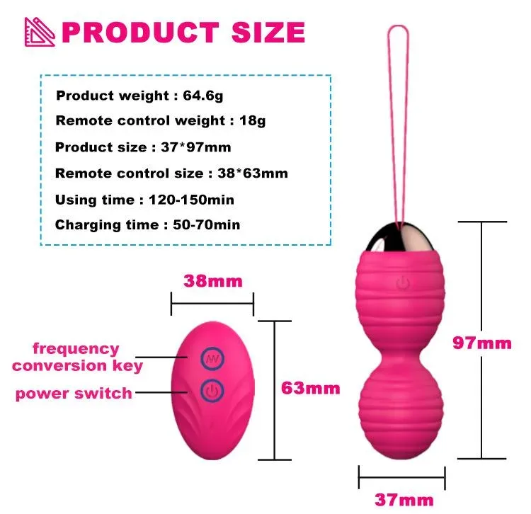 Vagina Exercise Kegel Balls Vibrating Egg 4pcs/Set 2 Vagina Exercise Kegel Balls Vibrating Egg 4pcs/Set 2