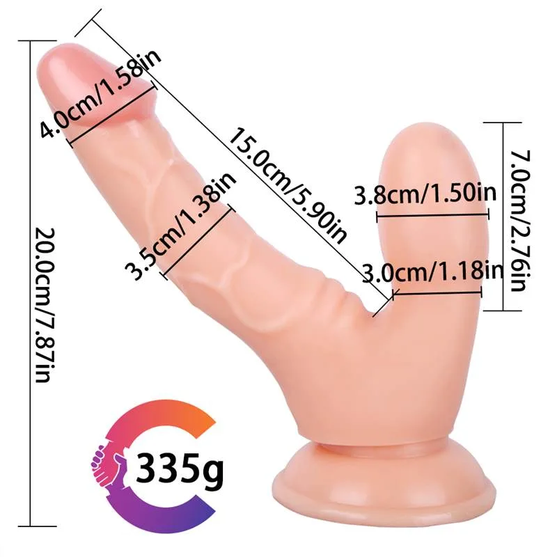 7.5 IN Suction Cup Anal and Vaginal Double Dildo 1 7.5 IN Suction Cup Anal and Vaginal Double Dildo 1