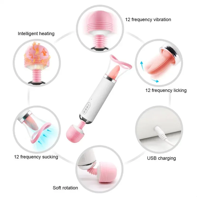 Multi-Functions Intelligent Heating Wand Vibrator 1 Multi-Functions Intelligent Heating Wand Vibrator 1