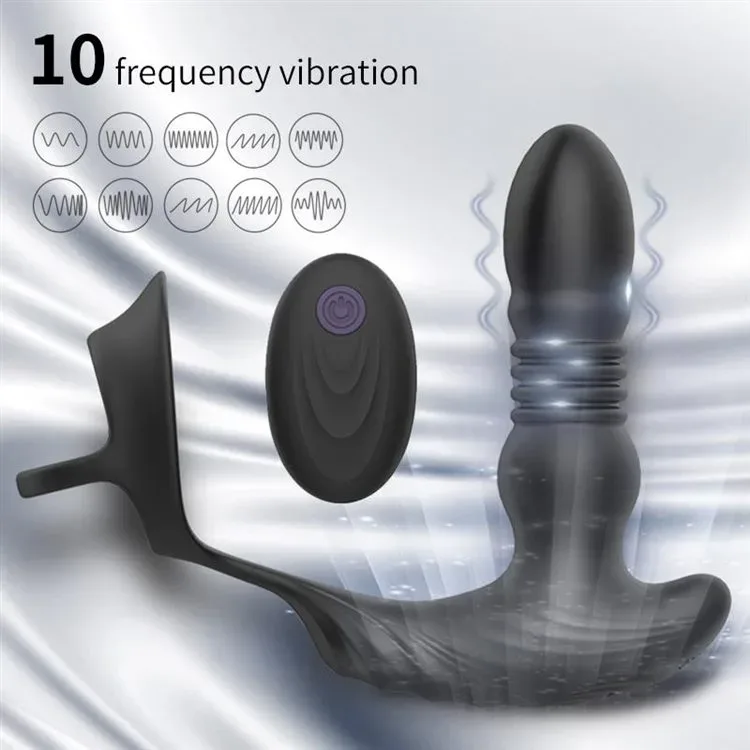 Vibrating and Thrusting Anal Vibrator Prostate Massager for Men 1 Vibrating and Thrusting Anal Vibrator Prostate Massager for Men 1