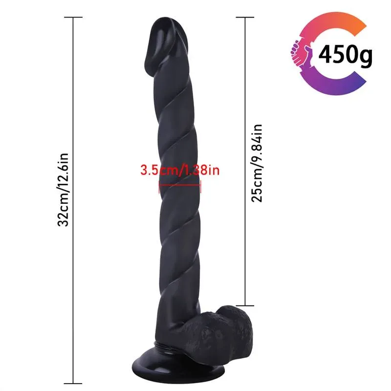 12 IN Long Slim Dildo Unisex Strap-On Harness Kit 1 12 IN Long Slim Dildo Unisex Strap-On Harness Kit 1