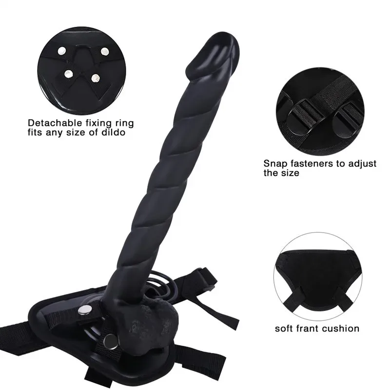 12 IN Long Slim Dildo Unisex Strap-On Harness Kit 4 12 IN Long Slim Dildo Unisex Strap-On Harness Kit 4