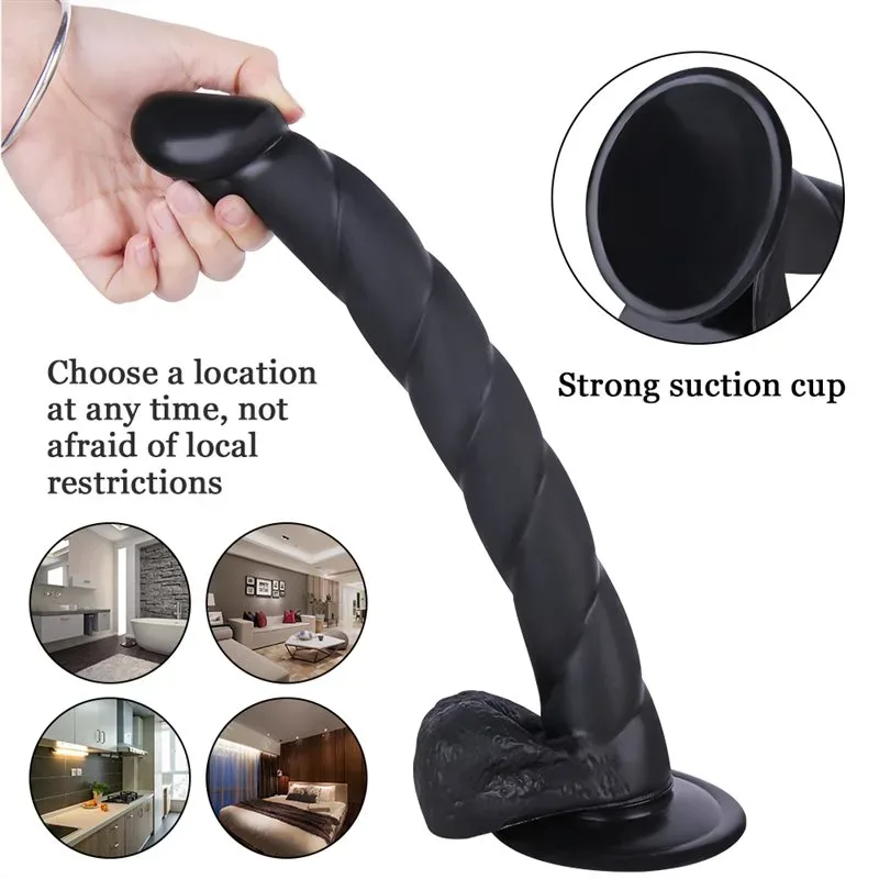 12 IN Long Slim Dildo Unisex Strap-On Harness Kit 7 12 IN Long Slim Dildo Unisex Strap-On Harness Kit 7