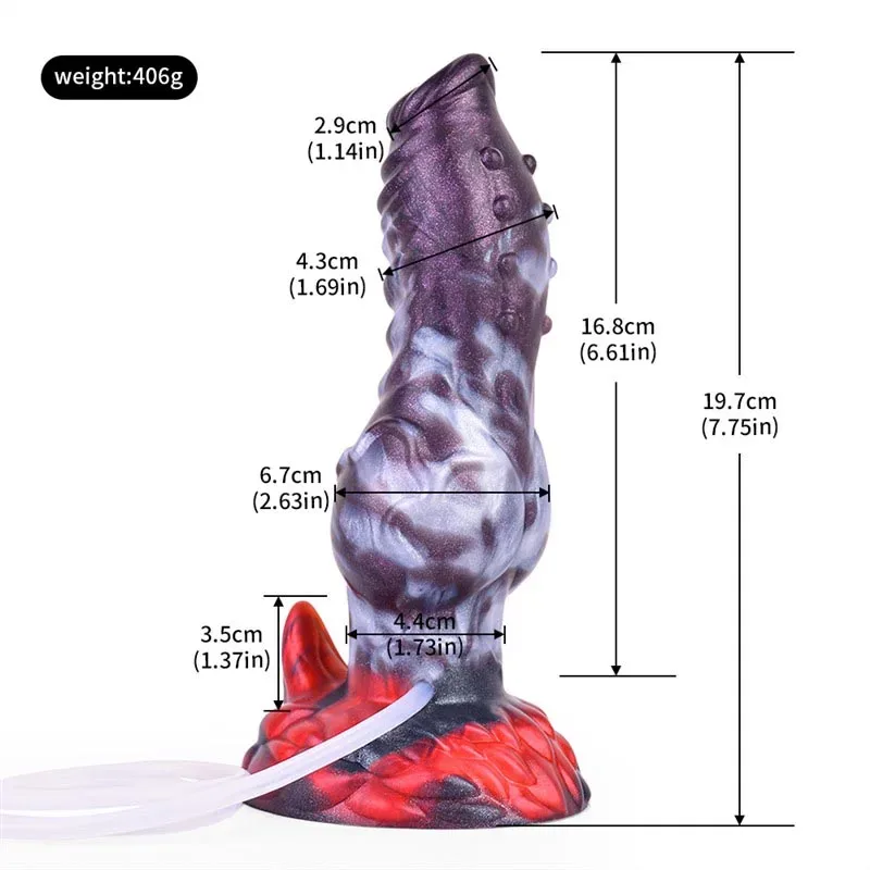 7.7 IN Ejaculating Dog Knot Dildo Squirting Animal Penis 1 7.7 IN Ejaculating Dog Knot Dildo Squirting Animal Penis 1