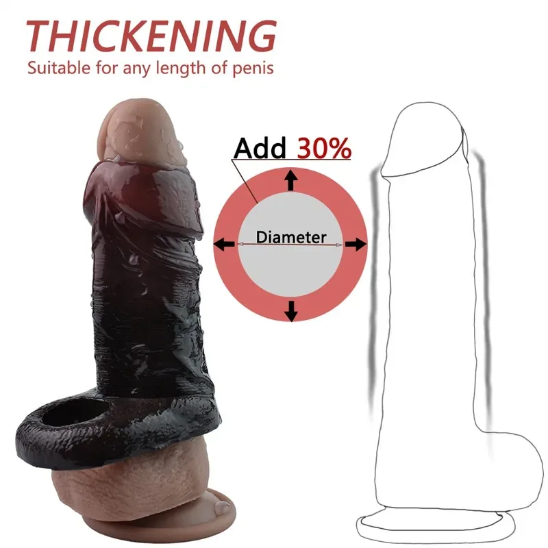 4.5 IN Open Tip Soft Cock Sleeve Male Penis Extension 6 4.5 IN Open Tip Soft Cock Sleeve Male Penis Extension 6
