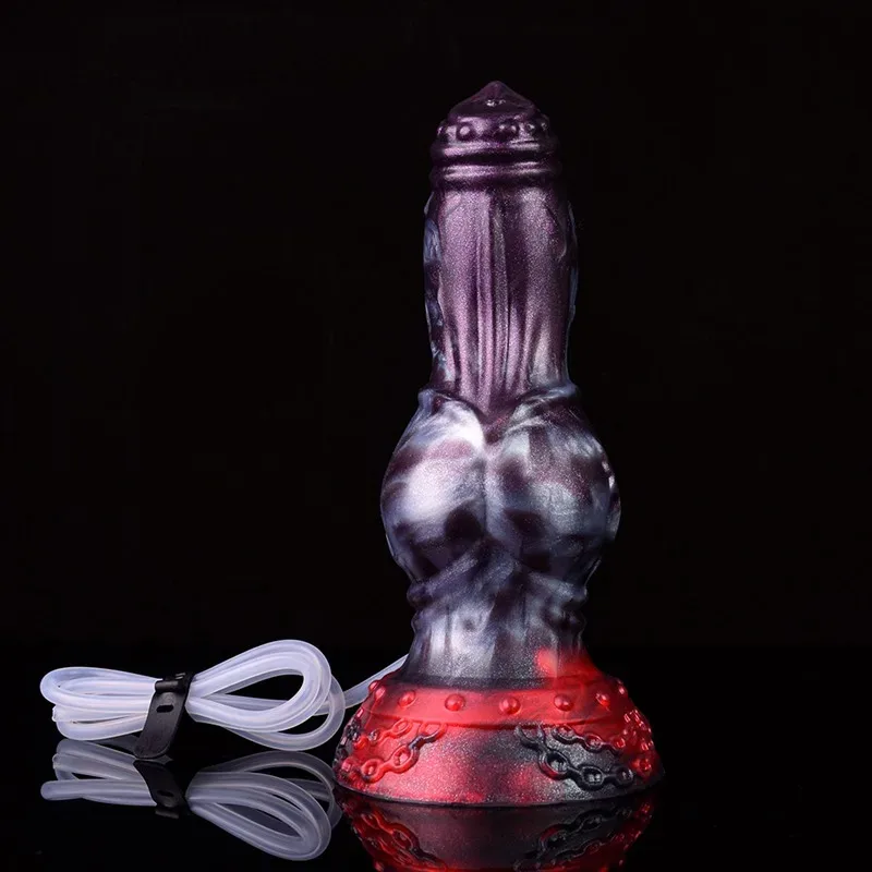 7.9 IN Ejaculating Dog Dildo Large Knot Squirting Sex Toy 7 7.9 IN Ejaculating Dog Dildo Large Knot Squirting Sex Toy 7