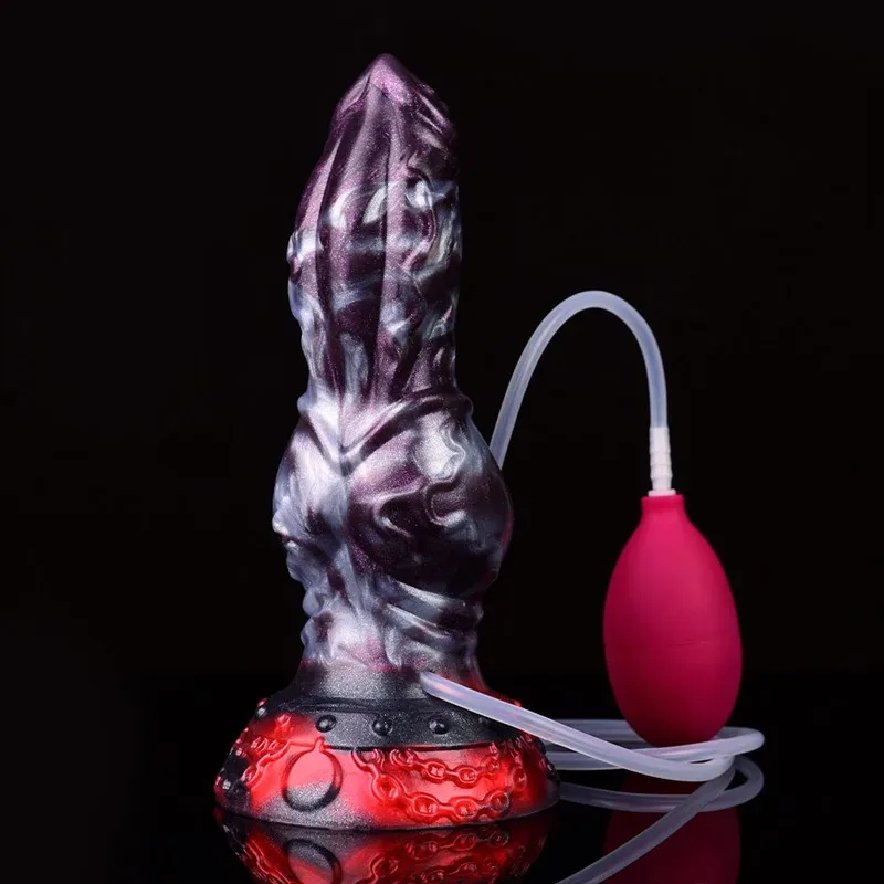 7.9 IN Ejaculating Dog Dildo Large Knot Squirting Sex Toy 4 7.9 IN Ejaculating Dog Dildo Large Knot Squirting Sex Toy 4