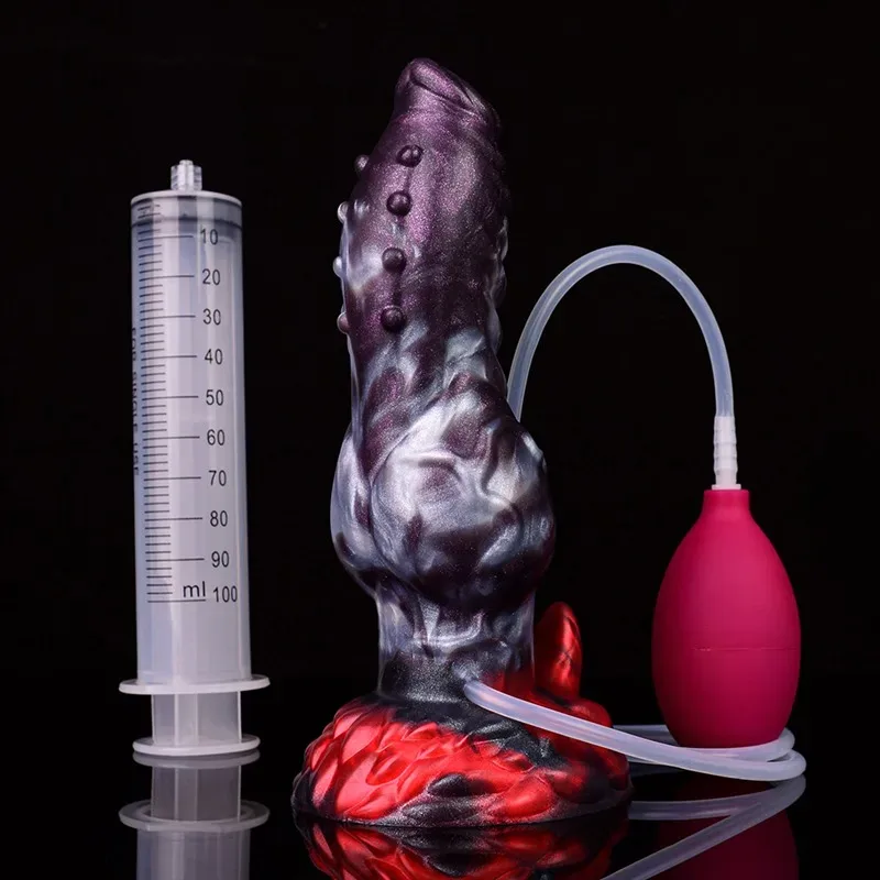 7.7 IN Ejaculating Dog Knot Dildo Squirting Animal Penis 2 7.7 IN Ejaculating Dog Knot Dildo Squirting Animal Penis 2