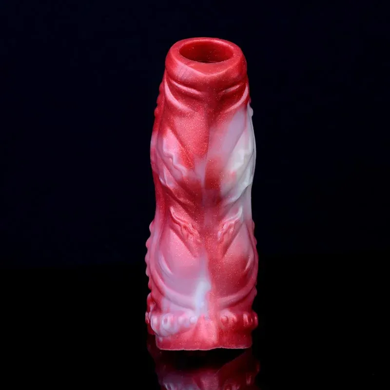 4.9 / 5.5 IN Ejaculating Tentacle Penis Extension Silicone Cock Sleeve 4 4.9 / 5.5 IN Ejaculating Tentacle Penis Extension Silicone Cock Sleeve 4