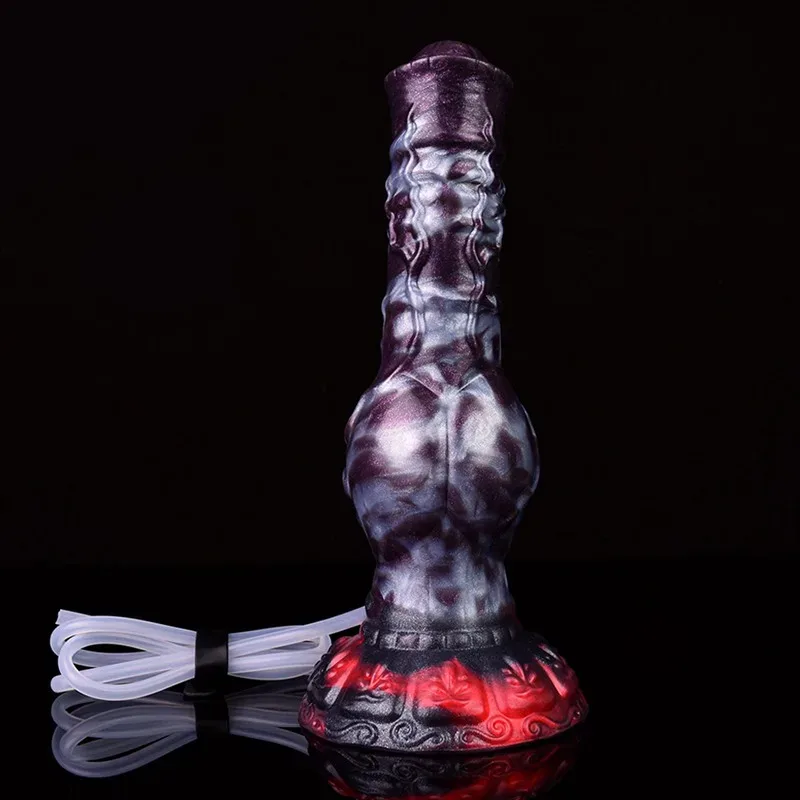 8.5 IN Ejaculating Horse Knot Dildo Silicone Equine Sex Toy 5 8.5 IN Ejaculating Horse Knot Dildo Silicone Equine Sex Toy 5