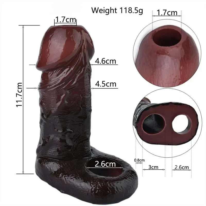 4.5 IN Open Tip Soft Cock Sleeve Male Penis Extension 1 4.5 IN Open Tip Soft Cock Sleeve Male Penis Extension 1